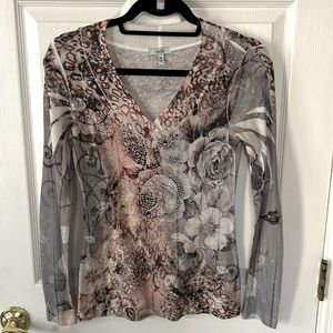 **VINTAGE** Cache V-Neck Lightweight Top Size XS